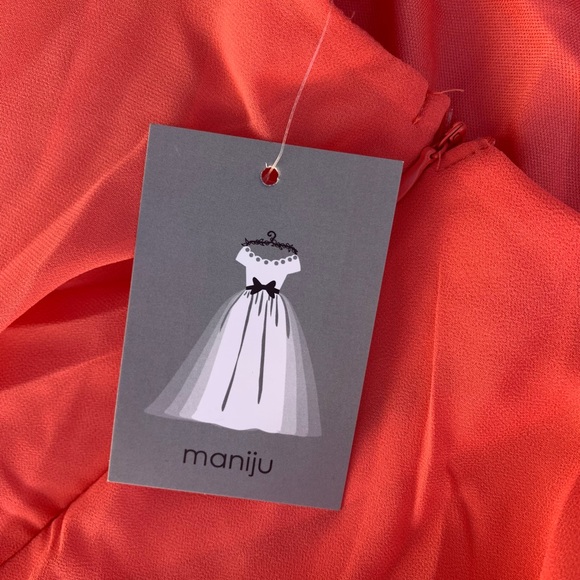 💅🏻NWT!💅🏻 “Emma Flowy Maxi Dress” in CORAL. Sz L. Wedding! Prom! Gala! - Picture 11 of 13